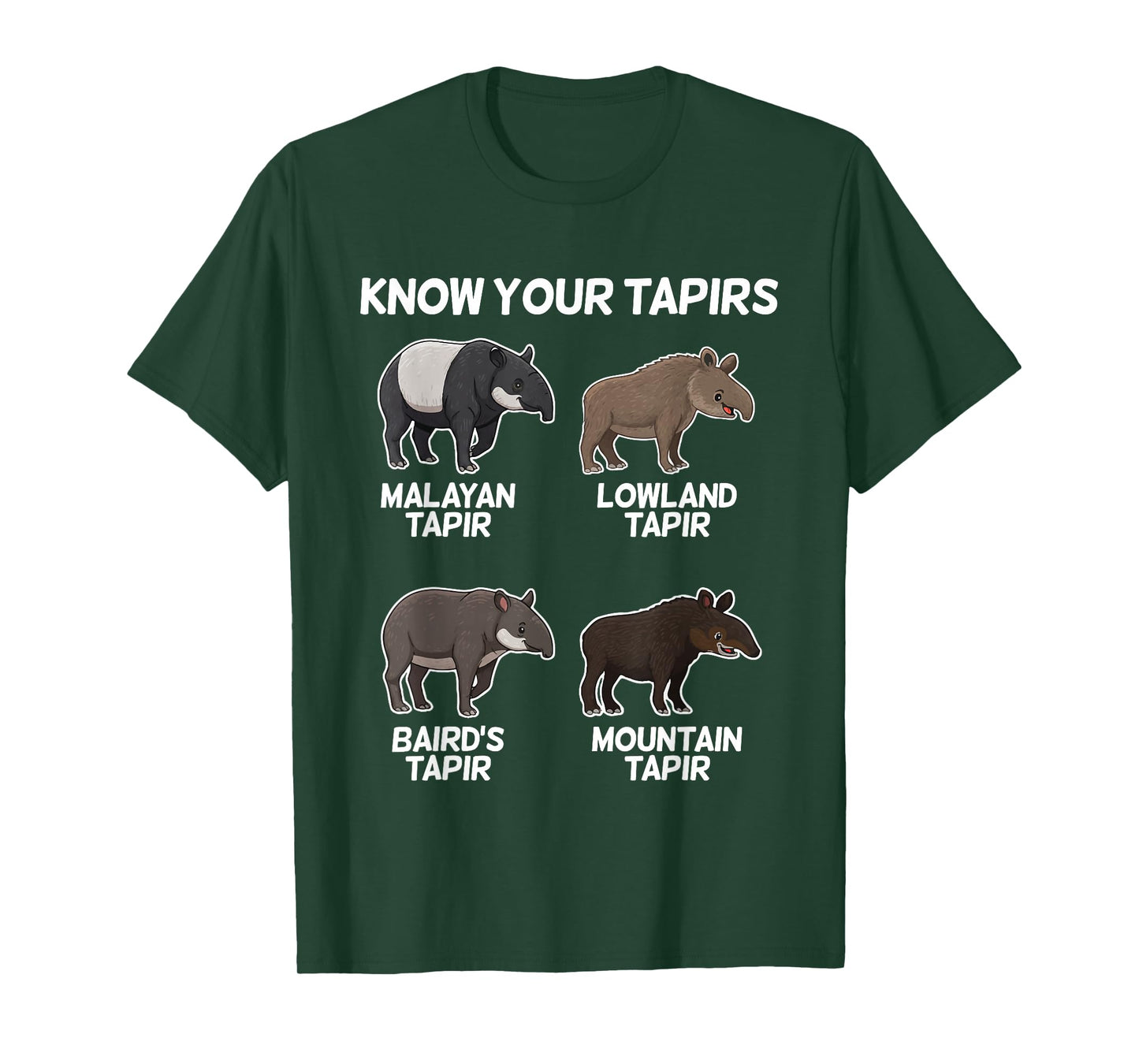 Cute Tapir Design for Men Women Kids Animal Tapir Lovers T-Shirt