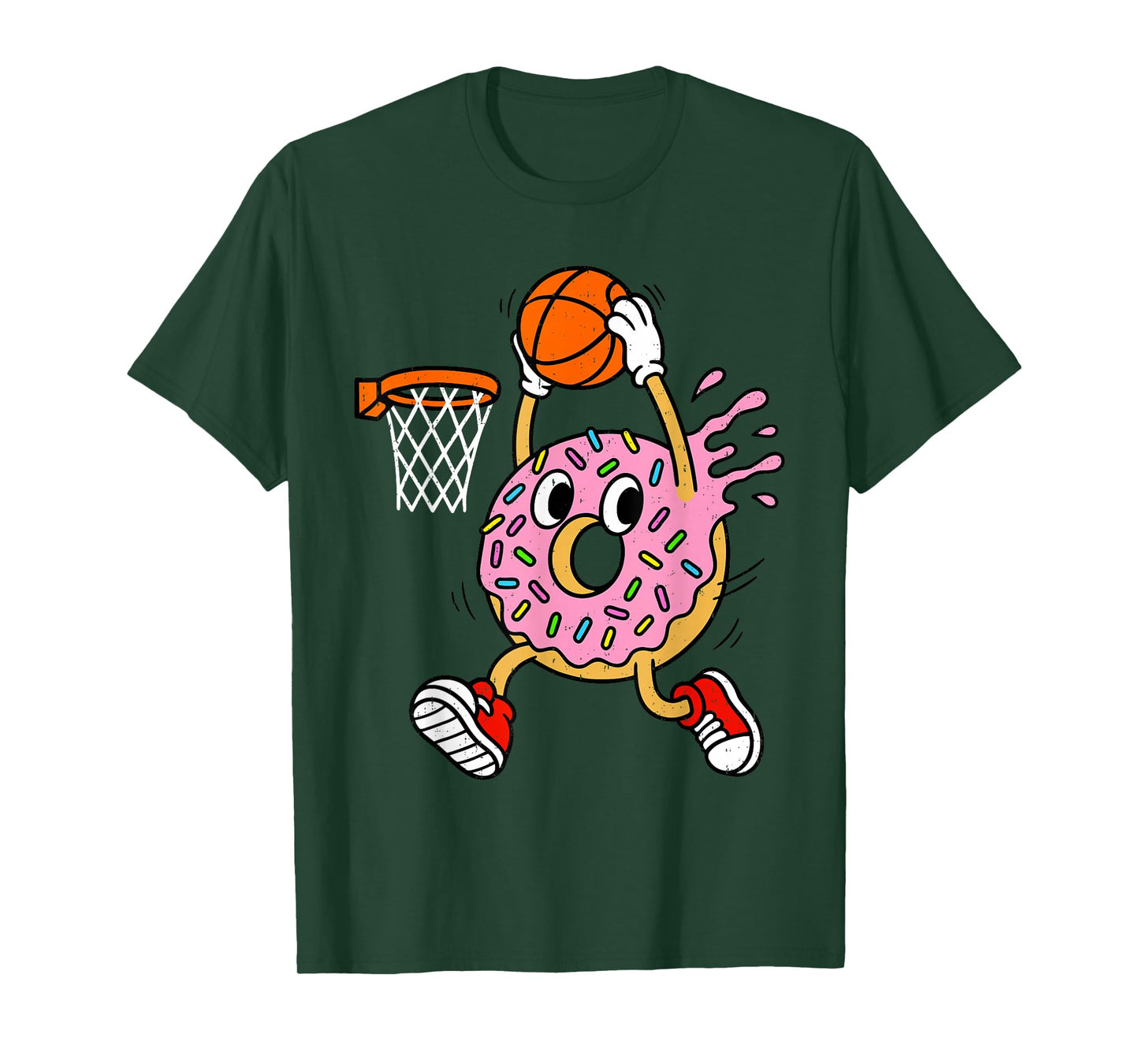 Funny Donut Dunking Basketball Doughnut Food Champ Sports T-Shirt