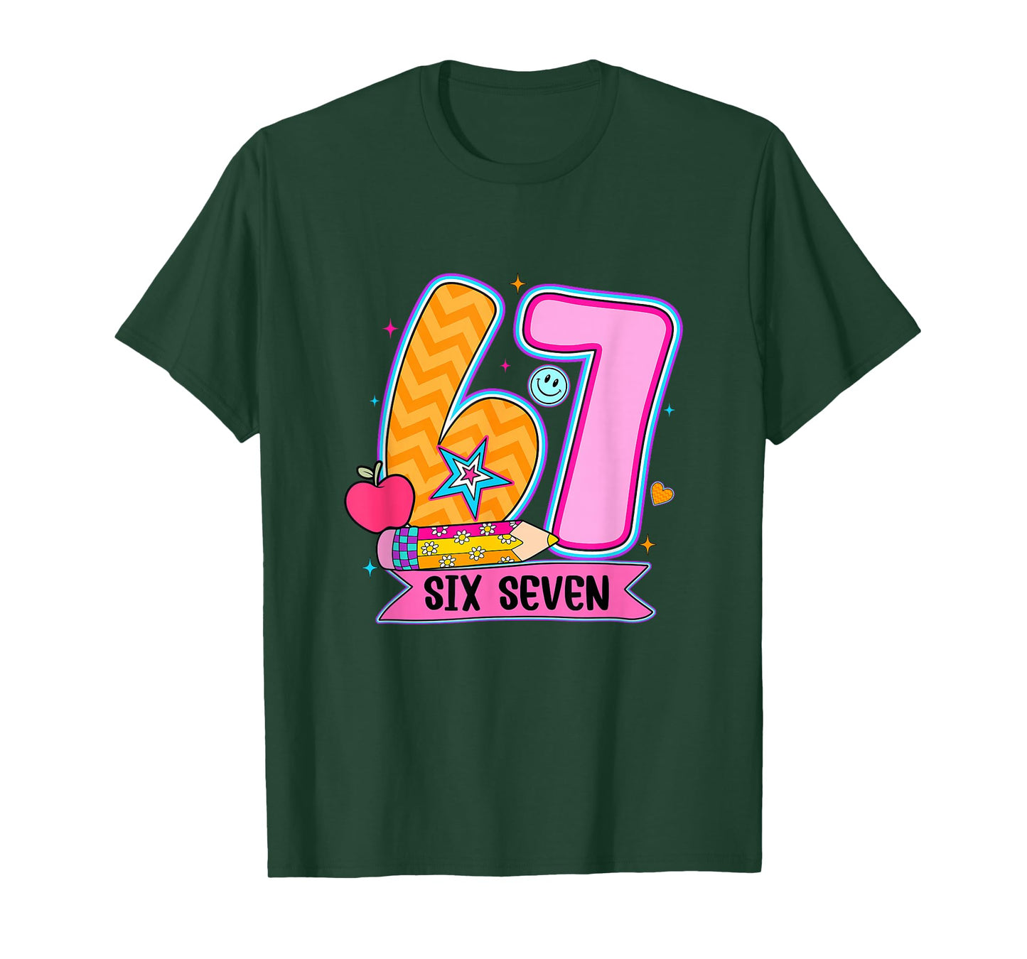 67 Shirt for Teachers 6 7 Meme Women Teacher Six Seven T-Shirt