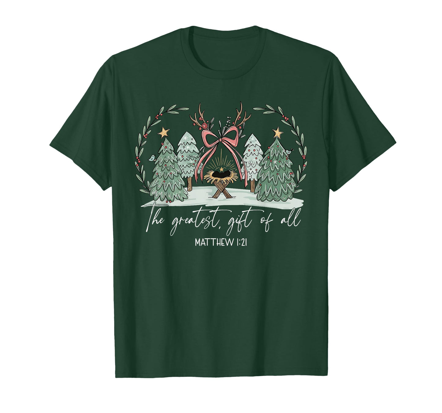 The Greatest Gift for All Christmas Nativity Jesus Christian T-Shirt