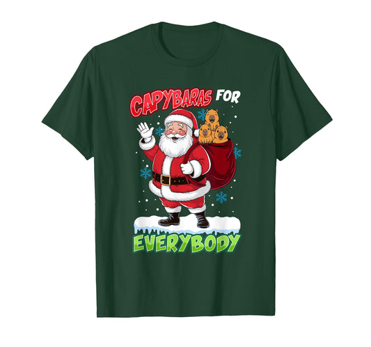 Ugly Christmas Men Kinds Women Funny Capybara T-Shirt