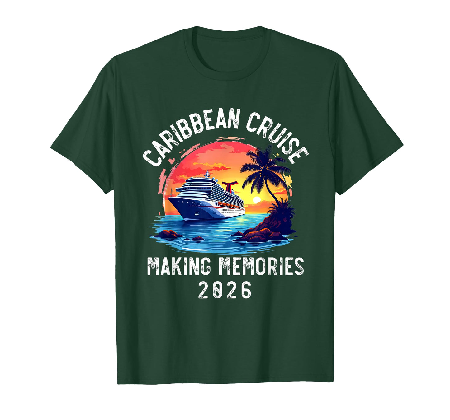 Caribbean Cruise 2026 Souvenir Matching Family Friends Squad T-Shirt