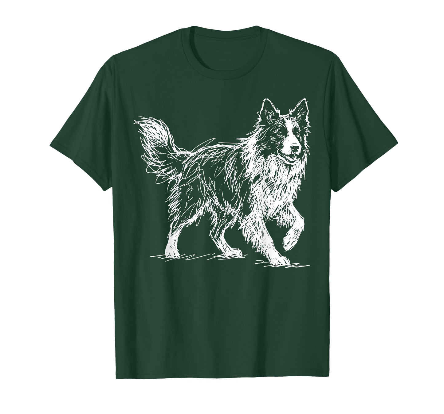 Border Collie Line Art T-Shirt