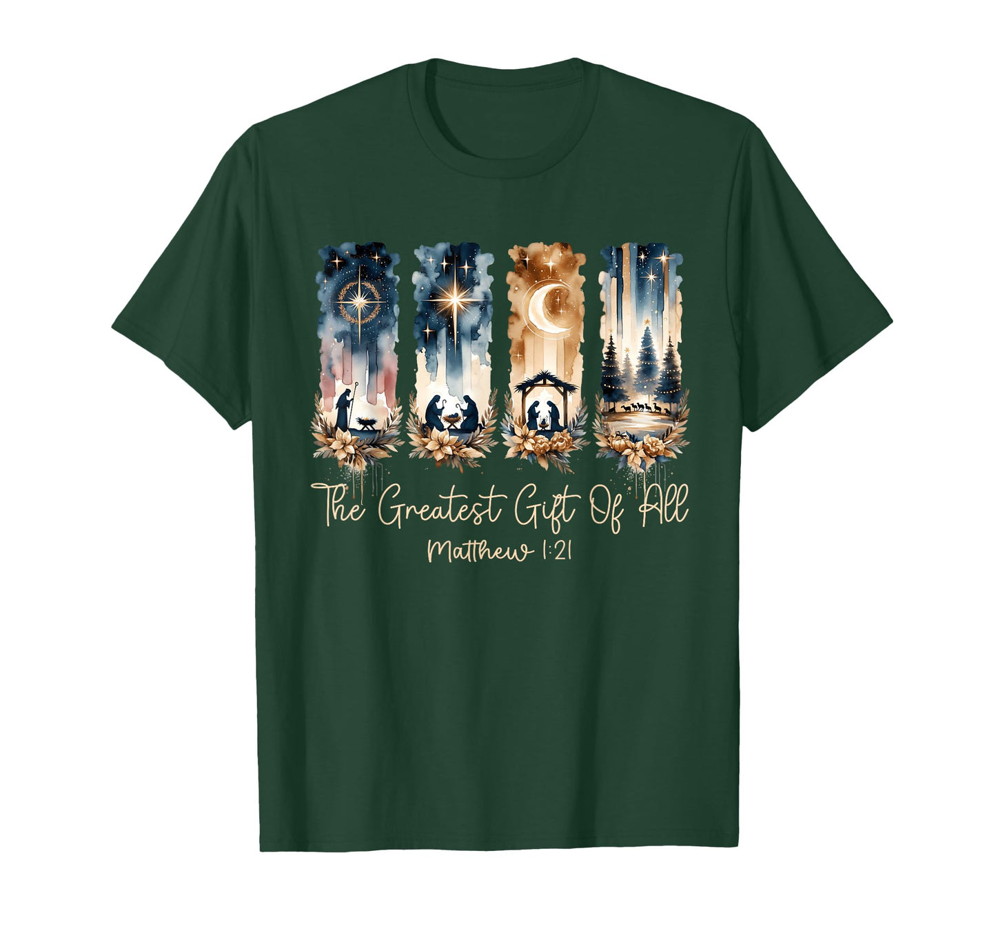 The Greatest Gift for All Christmas Nativity Jesus Christian T-Shirt