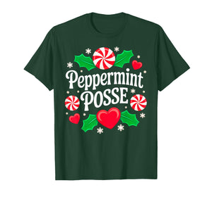 Funny Peppermint Posse Christmas Candy T-Shirt