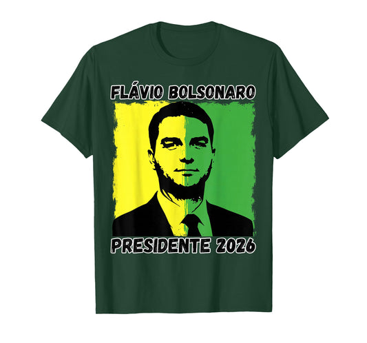Deus Patria Família Flavio Bolsonaro Presidente 2026 F22 T-Shirt