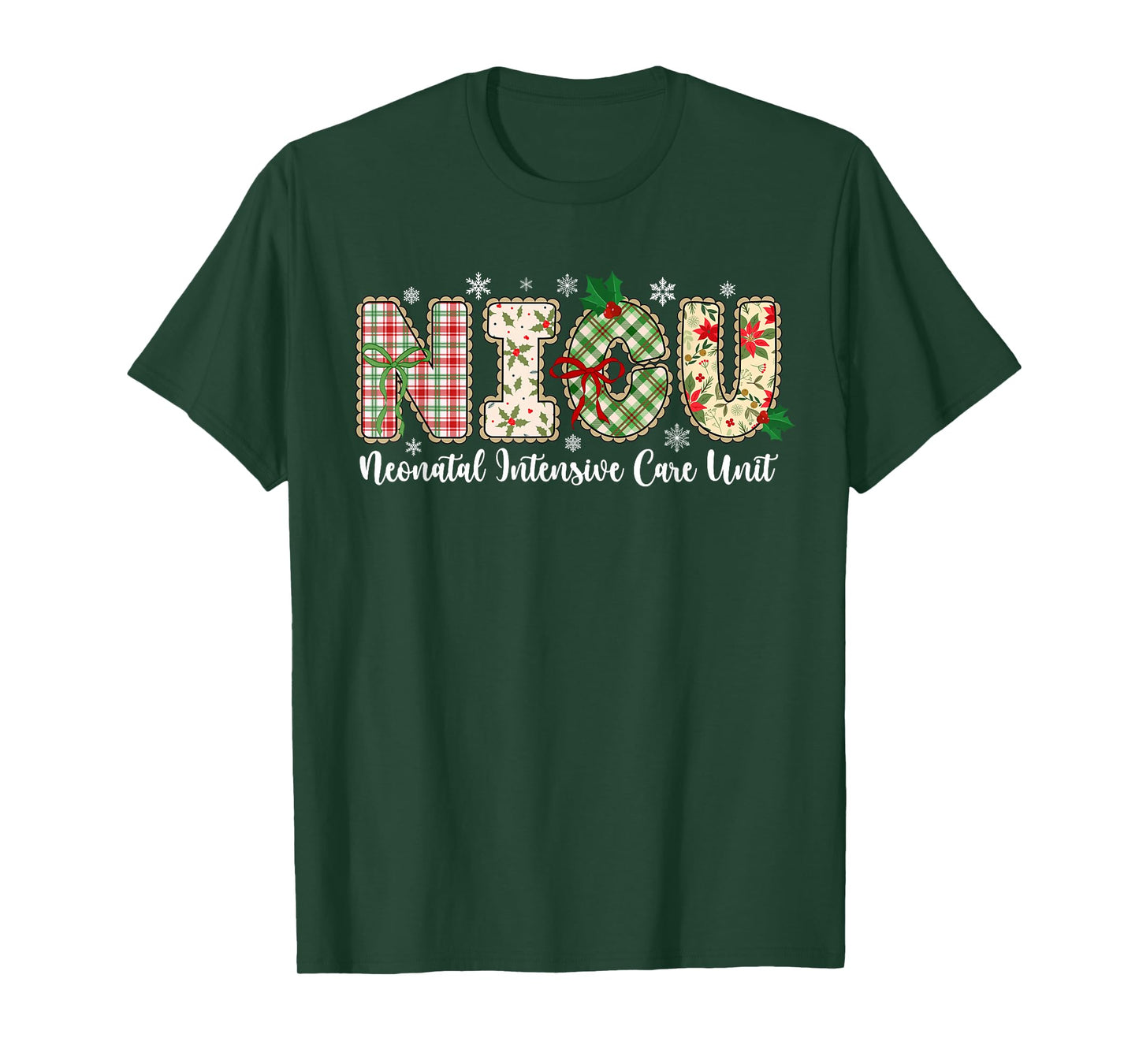NICU Christmas Neonatal Intensive Care Unit Xmas Coquette T-Shirt