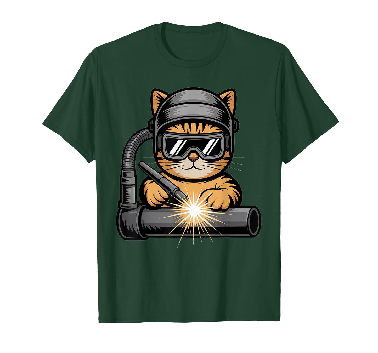Cat Welder Graphic Welding Cat Design for Welders T-Shirt