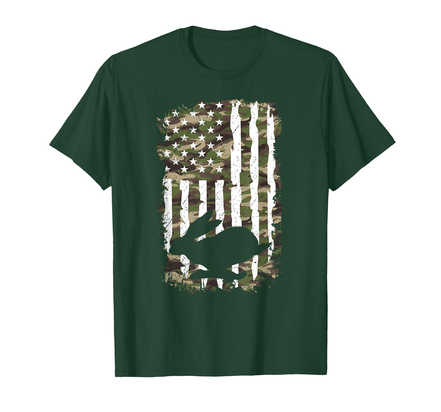 Rabbit Hunting US Flag Rabbit Hunter Rabbit Hunting Lover T-Shirt