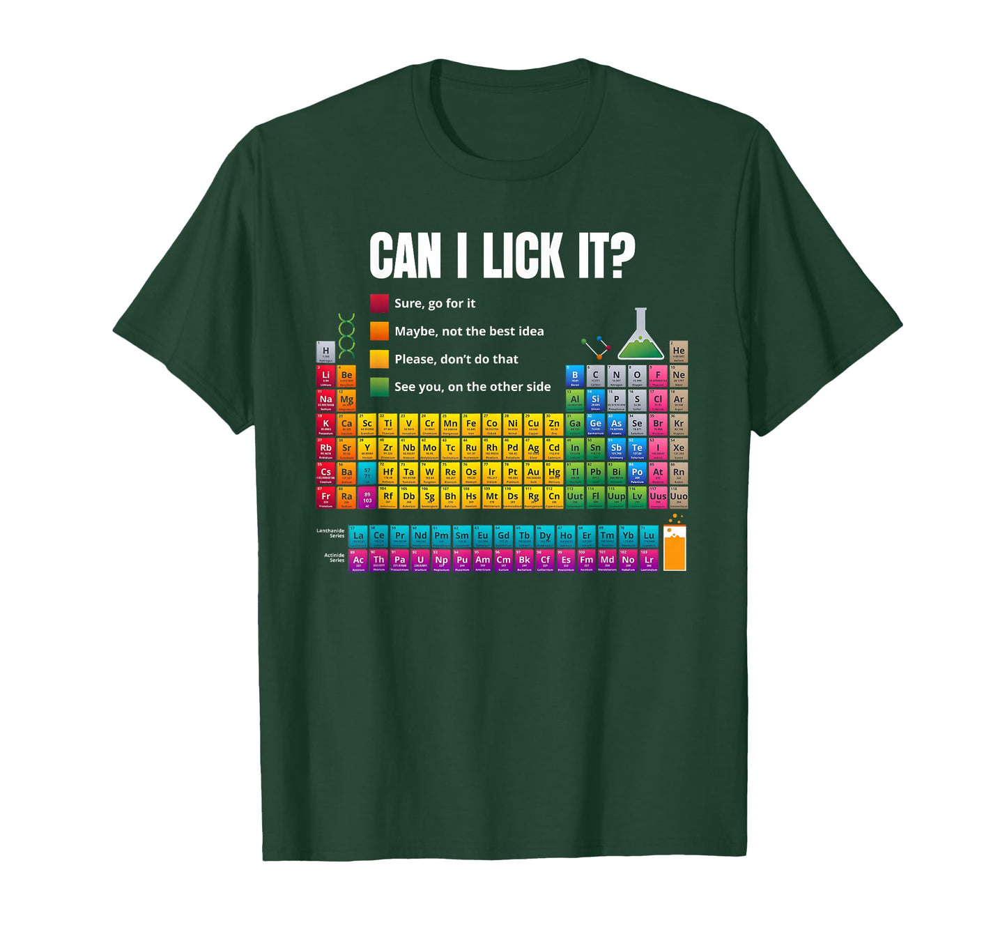 Can I Lick It? Periodic Table Happy 100 Days of School Funny T-Shirt