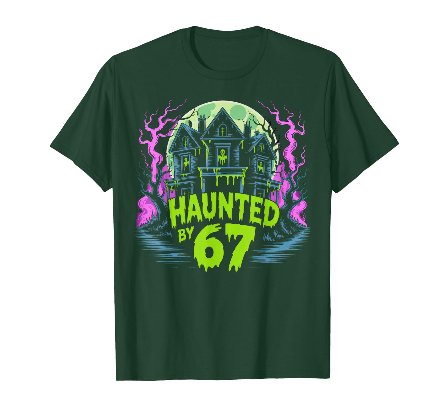67 Meme Halloween Costume Haunted by 6-7 Brainrot Six Seven T-Shirt