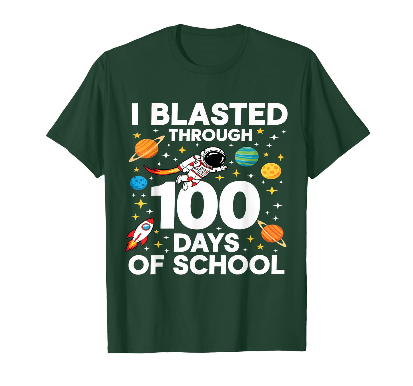 I Blasted Through 100 Days of School 100th Day Teacher Kids T-Shirt