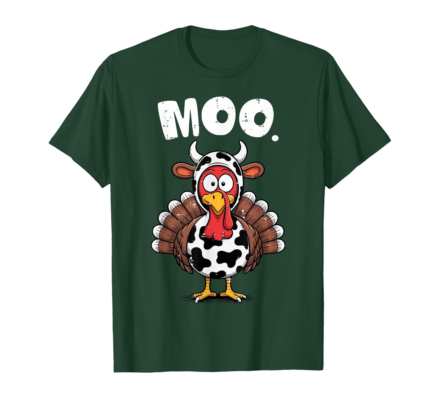 Funny Thanksgiving Turkey Moo Cow Costume T-Shirt