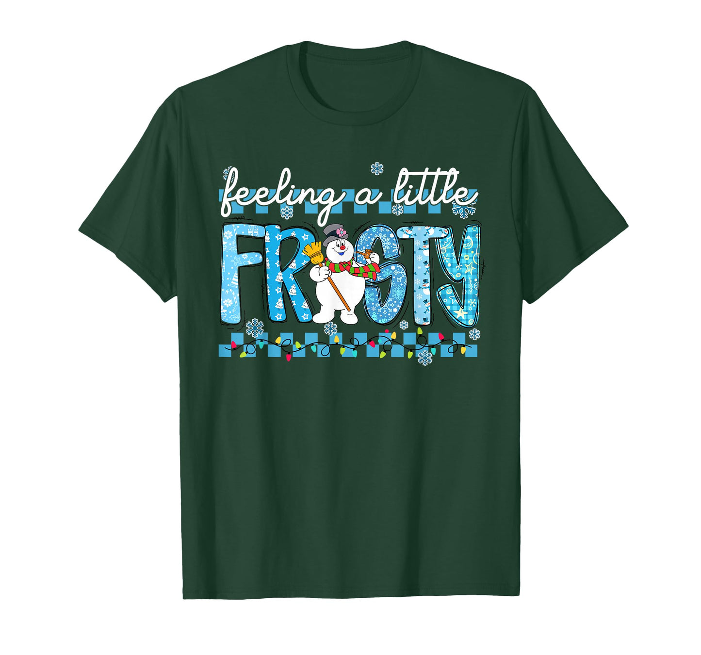 Feeling a Little Frosty Cute Retro Snowman T-Shirt