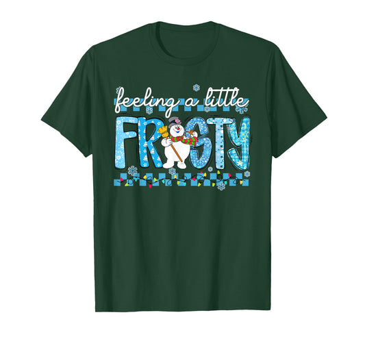 Feeling a Little Frosty Cute Retro Snowman T-Shirt