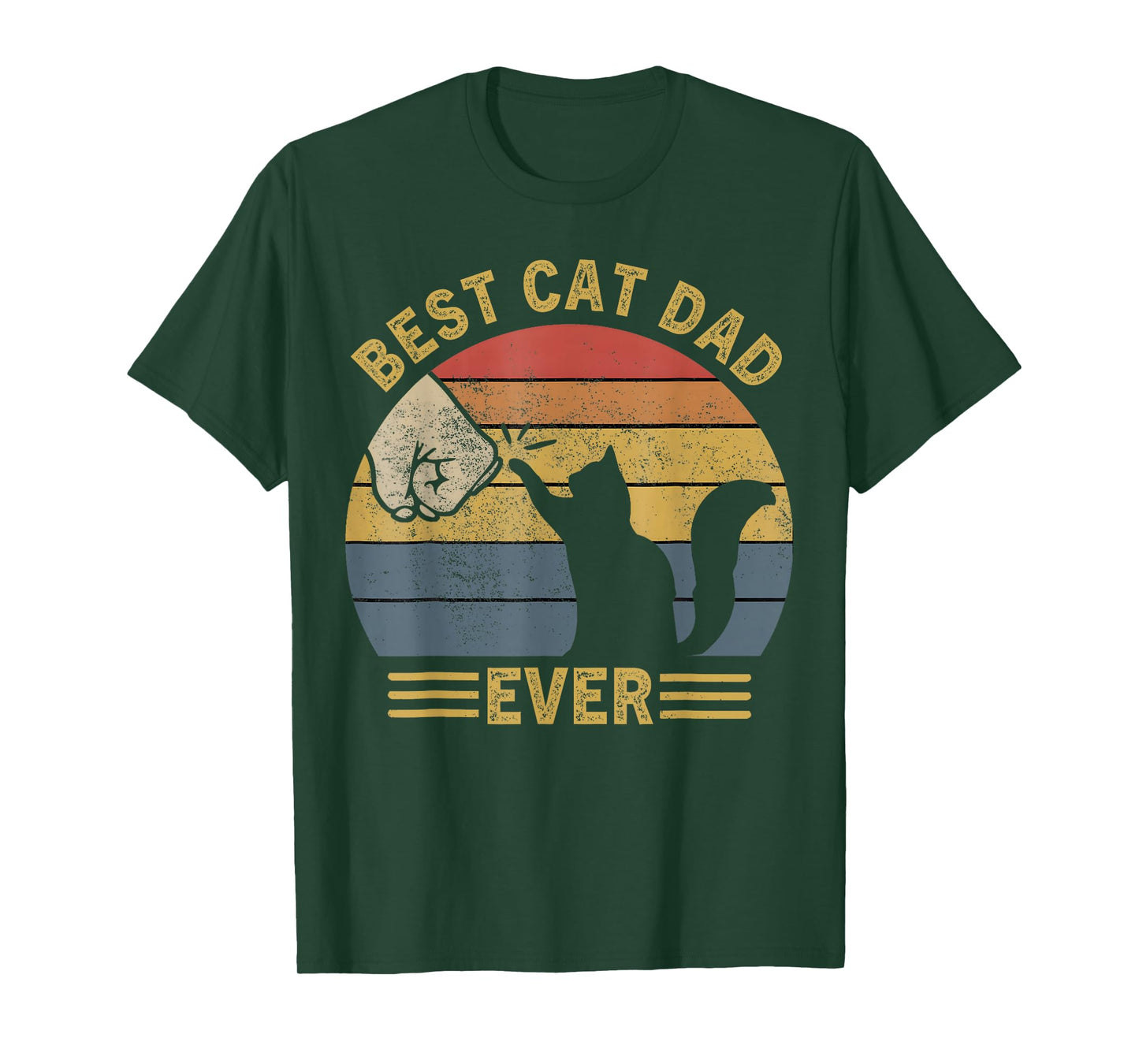 Cat-Shirt Men Best Cat Dad Ever Funny Cat Lover Gift T-Shirt