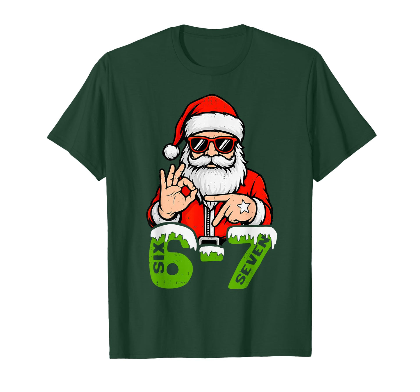 67 Meme Six Seven Santa Funny Christmas Gen Z Alpha Meme Boy T-Shirt