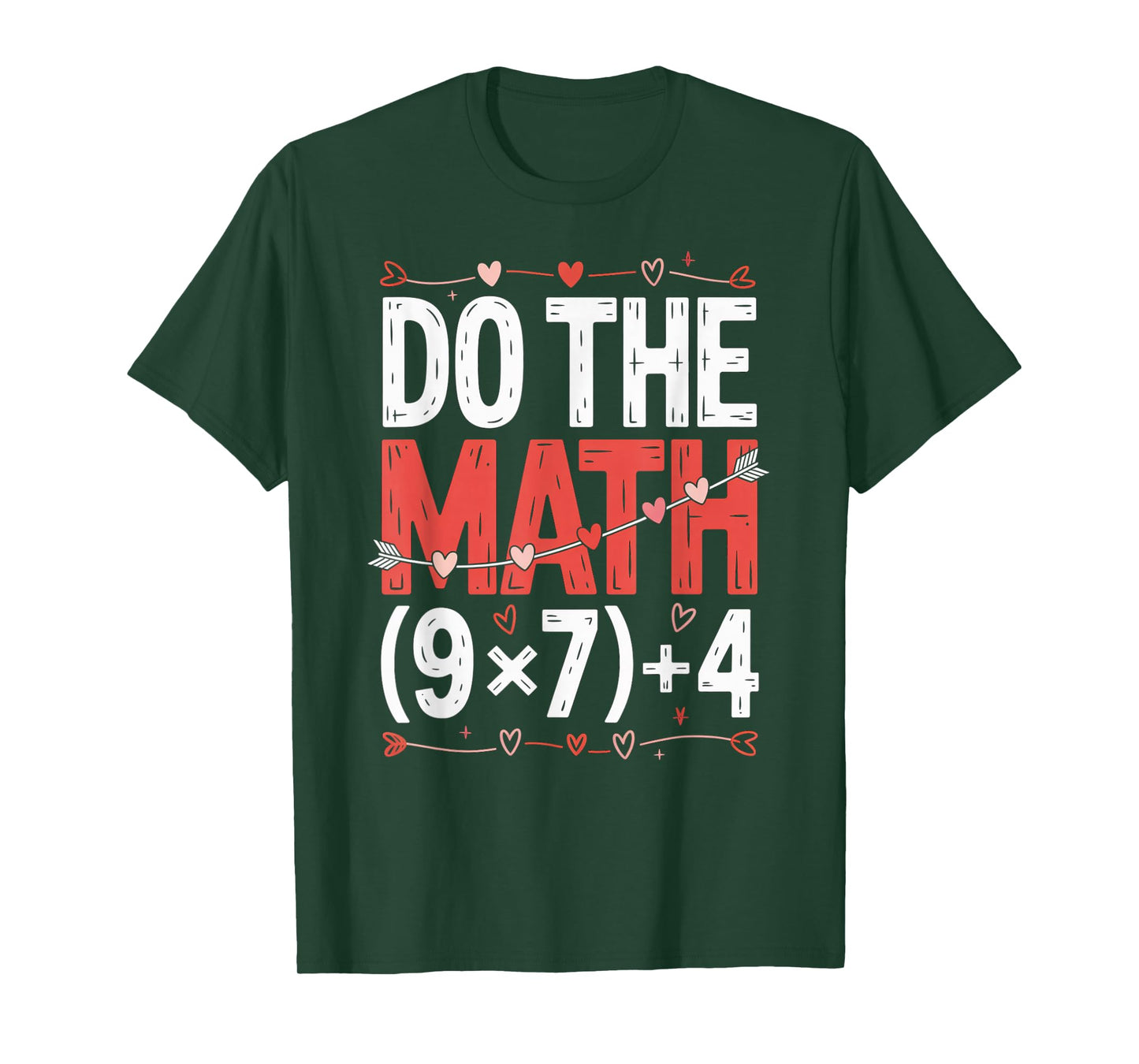 Do The Math 67 Valentine’s Day Six Seven 6-7 Hearts Meme T-Shirt