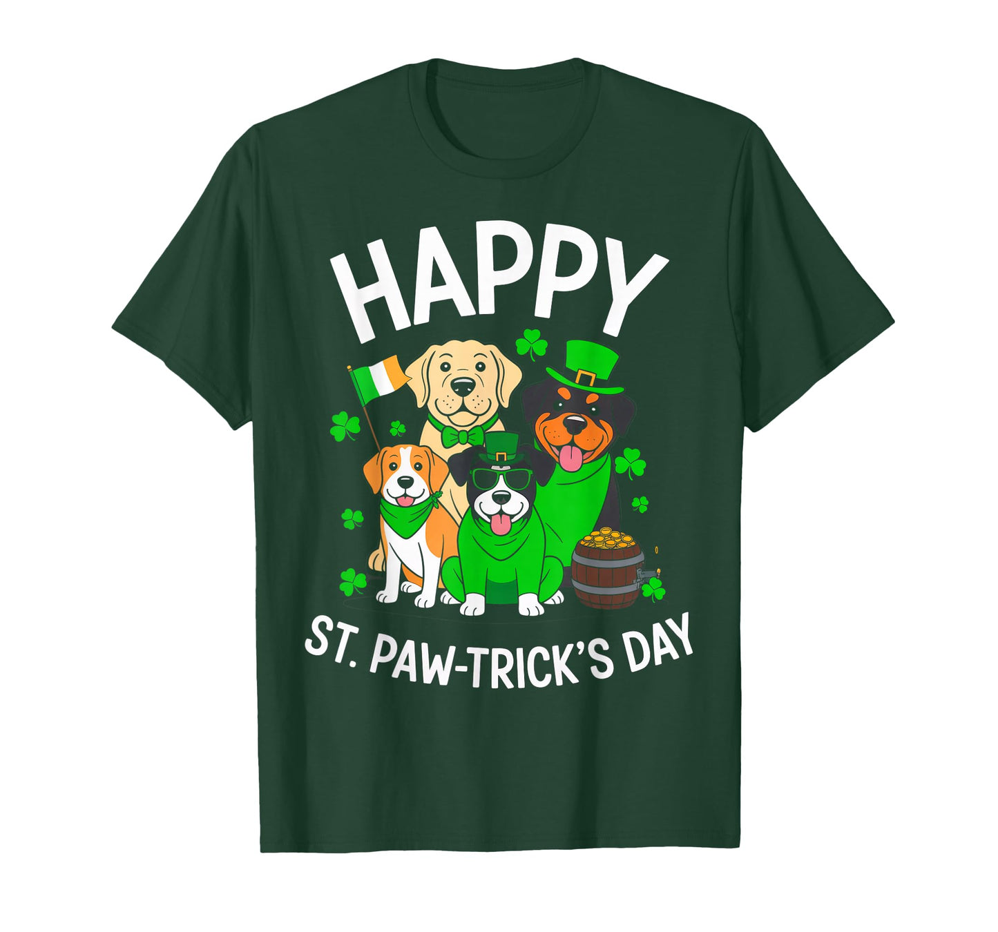 Happy St Pawtricks Day Dog St Patricks Day T-Shirt