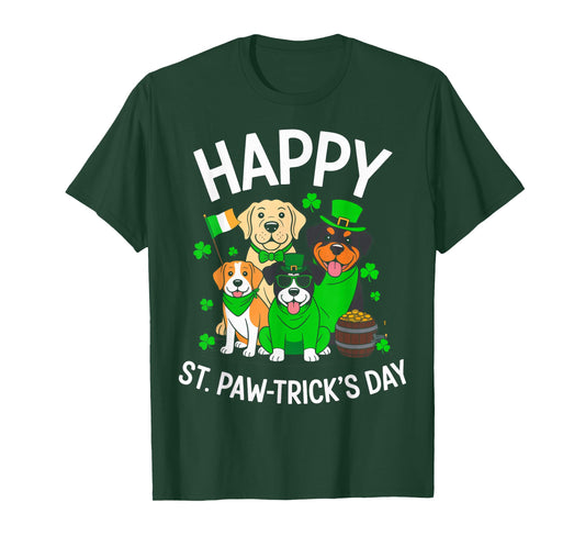 Happy St Pawtricks Day Dog St Patricks Day T-Shirt