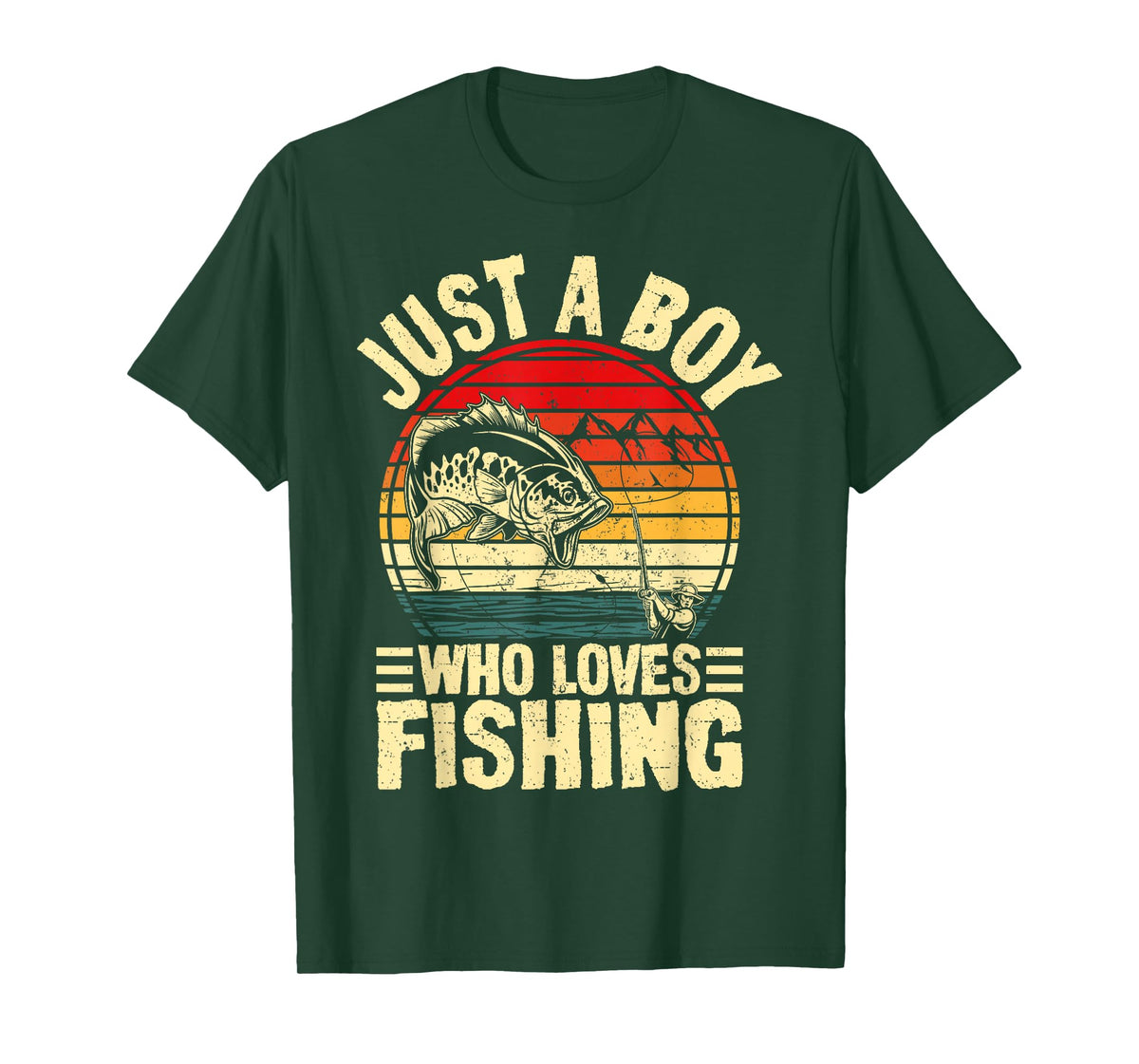 Funny Fishing Jokes Boys Fisherman Bass Fish Vintage T-Shirt