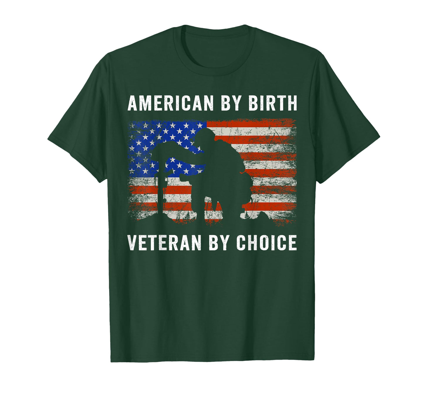 American by Birth Veteran by Choice Day Vintage T-Shirt