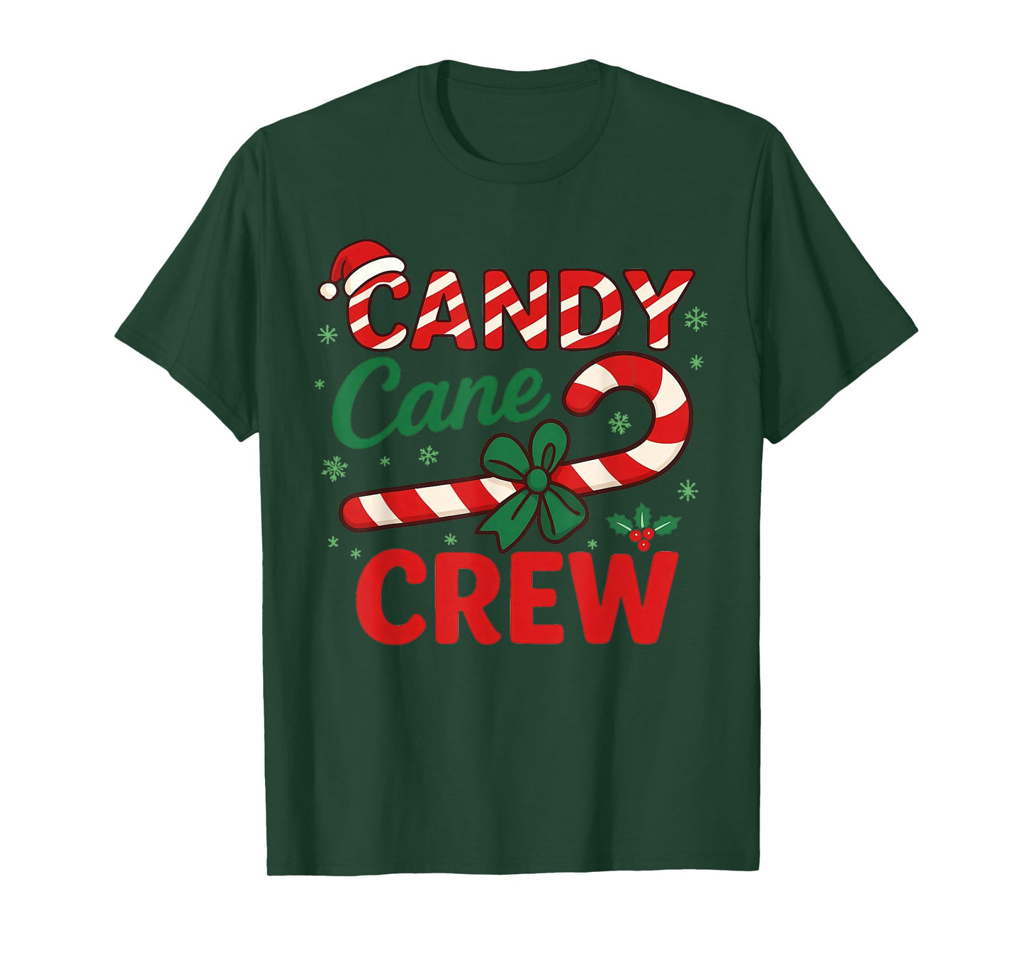 Candy Cane Crew - Funny Christmas Holiday Men Women T-Shirt