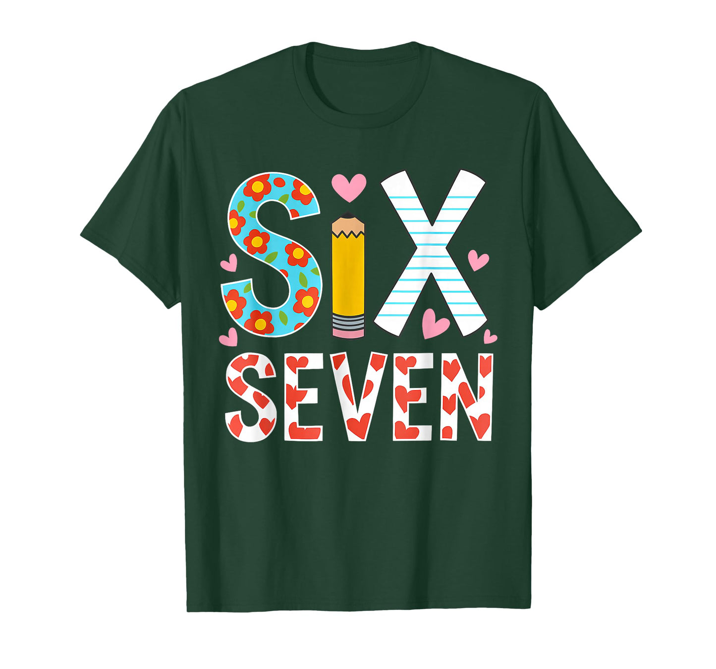 6 7 Six Seven Meme School Teacher Student Men Women Girls T-Shirt