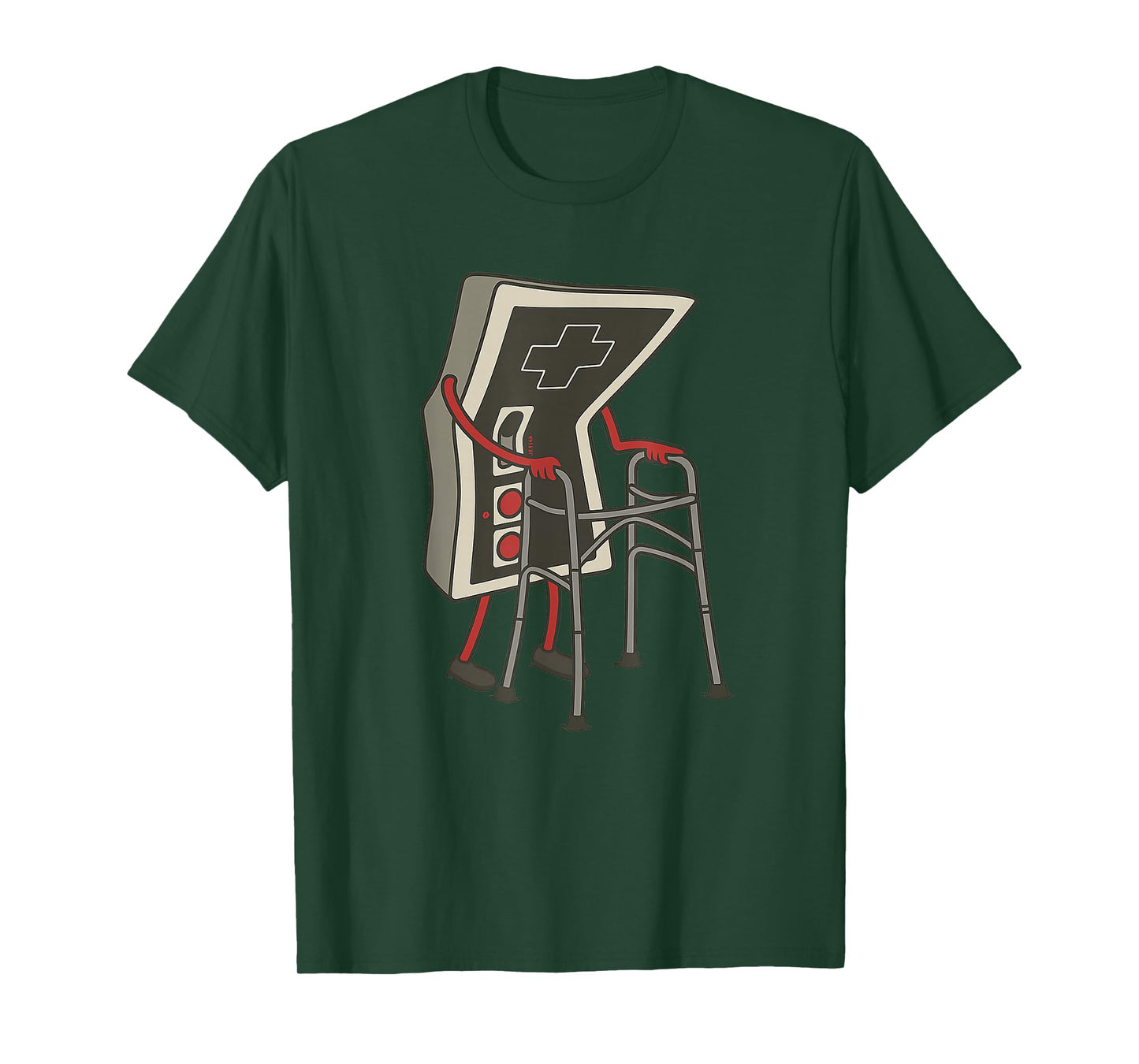 Retro Gaming Controller Old Gamer with Walker Funny T-Shirt