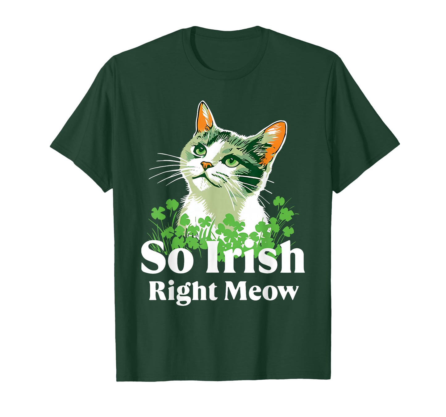 So Irish Right Meow St Patrick’s Day Retro Cat Lovers T-Shirt