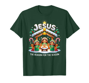Jesus The Reason for Season Gingerbread Christmas Art T-Shirt