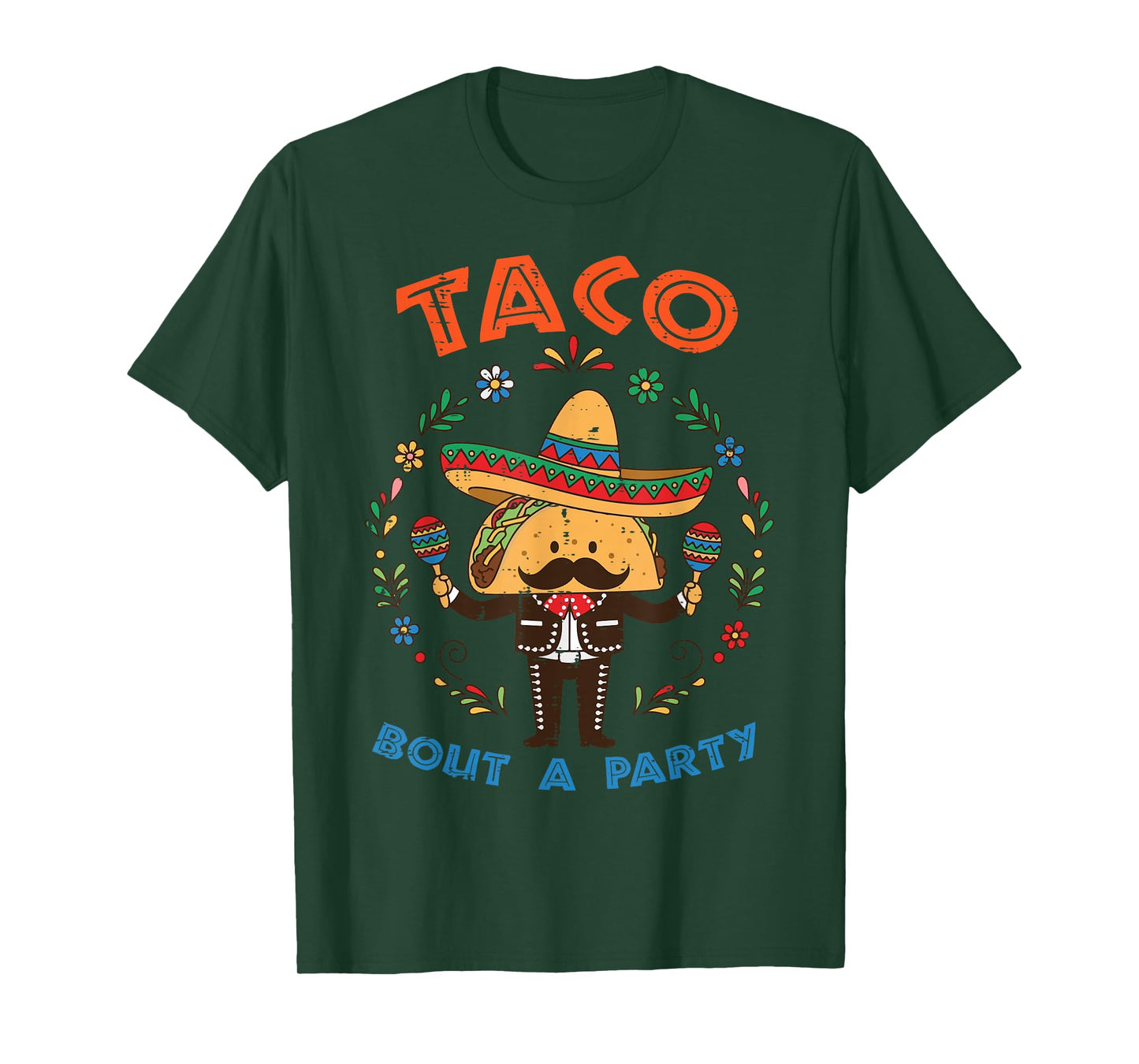 Taco Bout A Party Funny Mexican Bday Party Men Women Kids T-Shirt