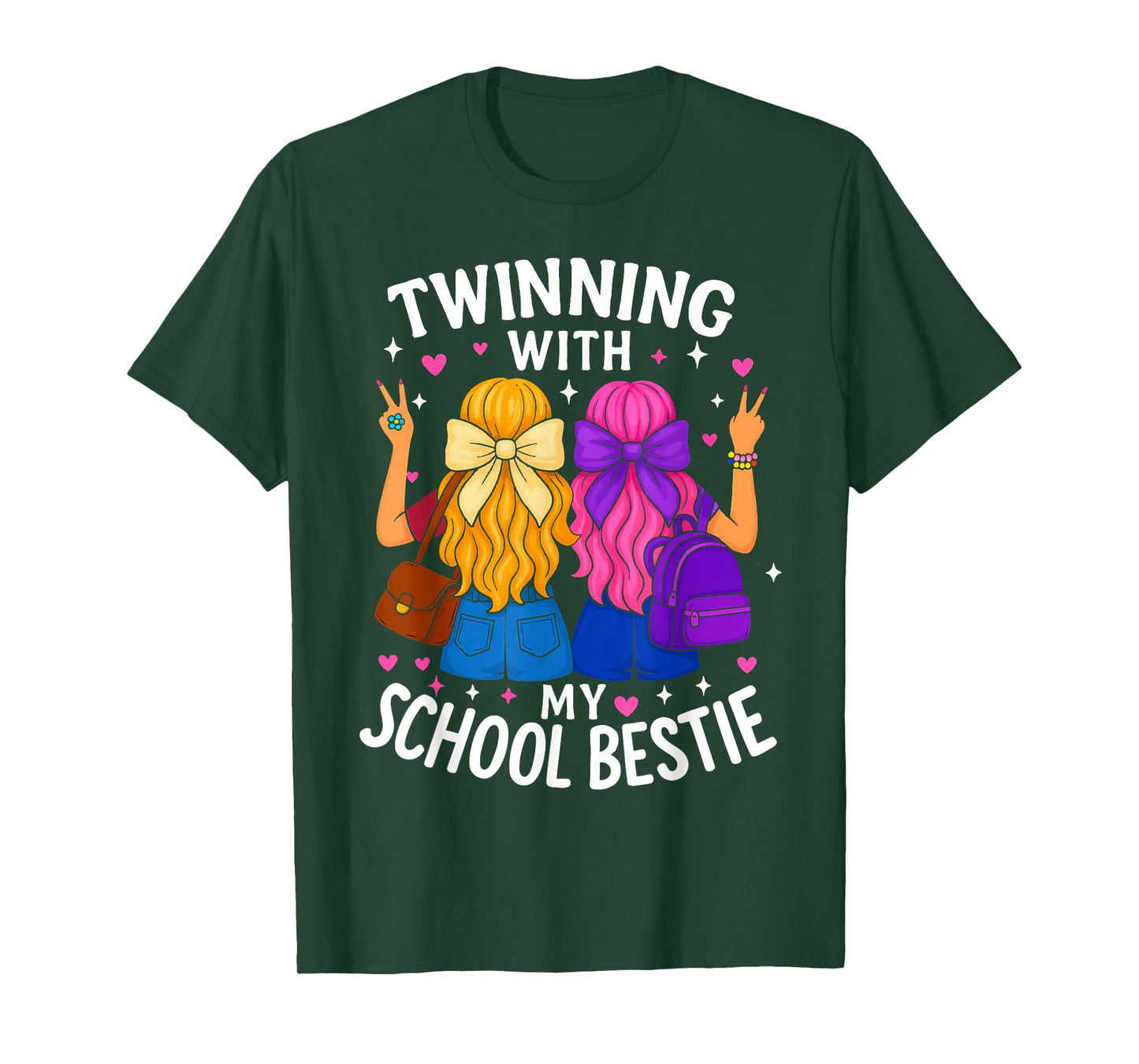 Twin Day Friend School Twinning with My Bestie Matching Girl T-Shirt