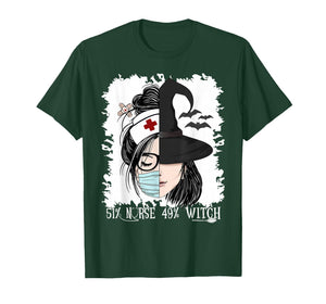 Women’s Halloween 51% Nurse 49% Witch Cute Spooky Season T-Shirt