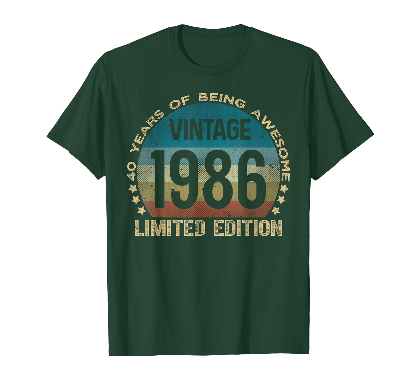 40 Year Old Gifts Vintage 1986 Limited Edition 40th Birthday T-Shirt