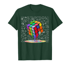 Melting Cube Speed Cubing Tee Vintage Puzzle Youth Math Boys T-Shirt