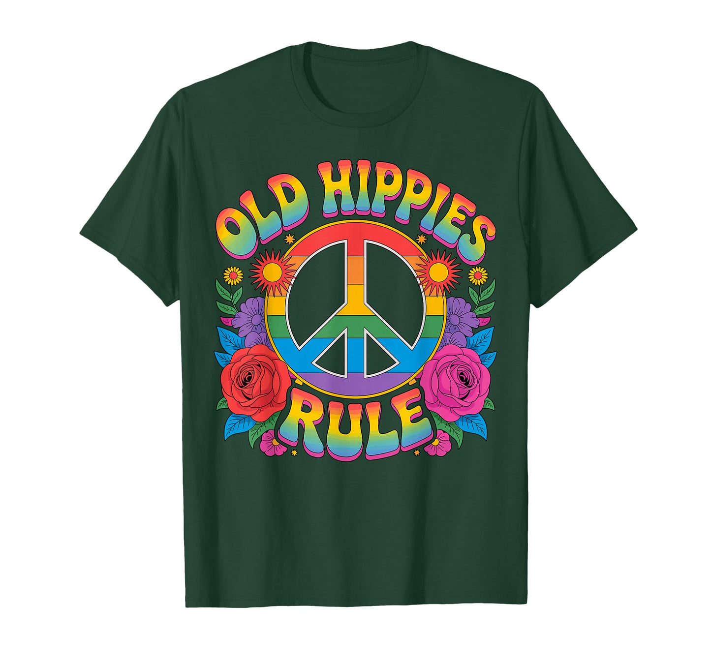 Old Hippies Rule Retro Party Hippie T-Shirt