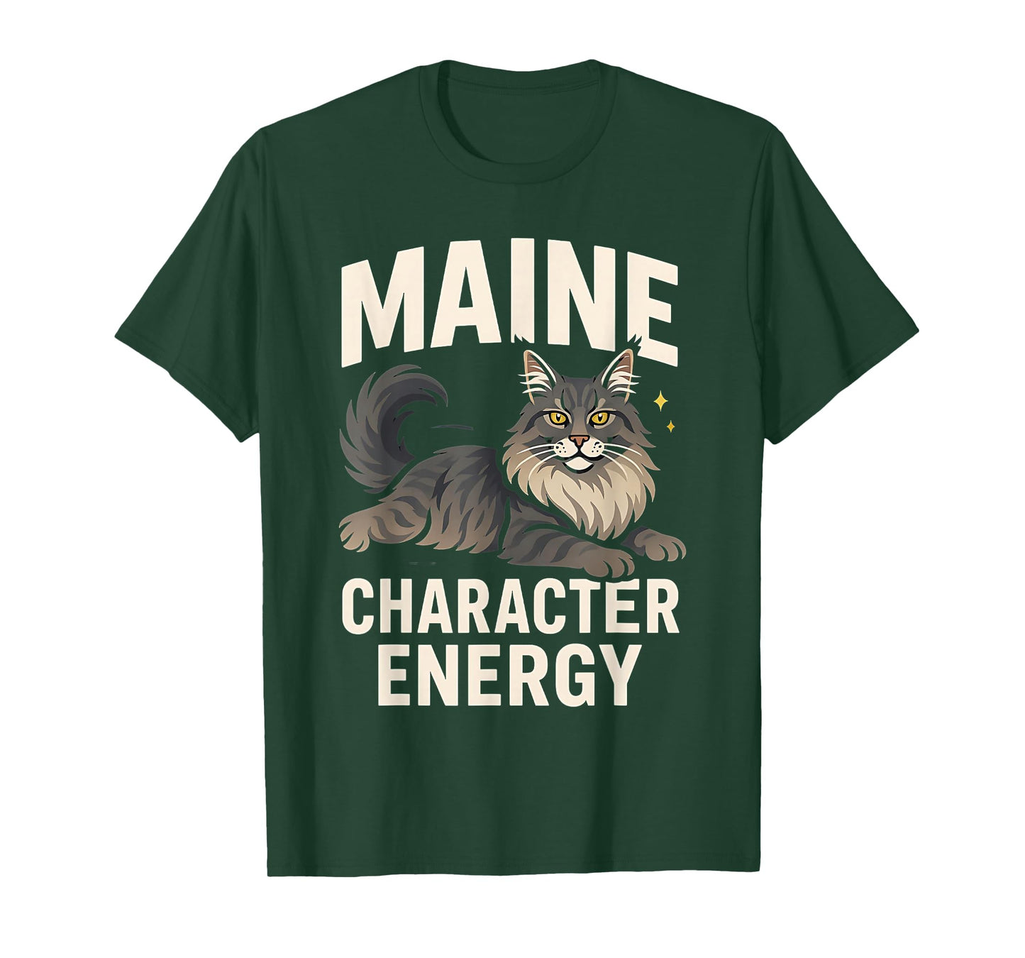 Maine Chrachter Funny Maine Coon Cat Pun for Cat Lovers T-Shirt