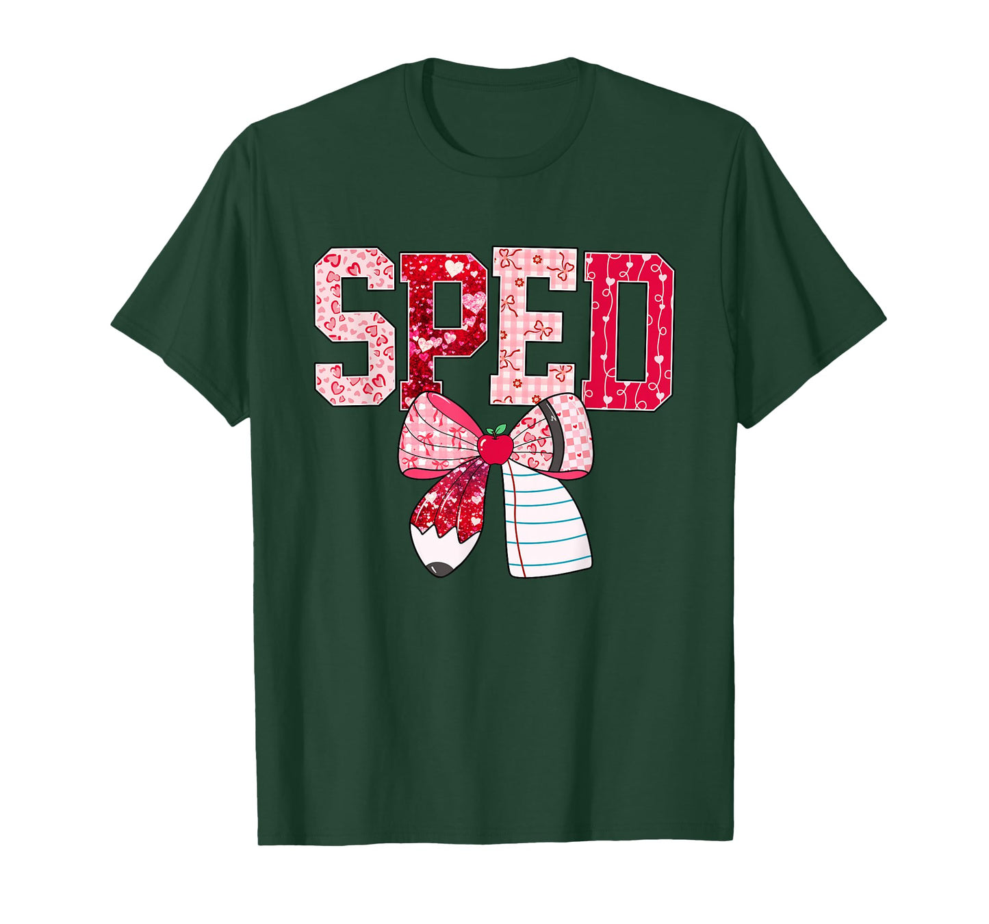 SPED Teacher Valentine Heart Special Education Design T-Shirt