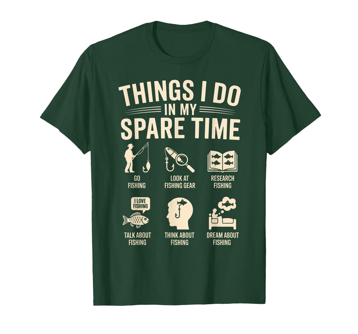 Things I Do in My Spare Time Funny Fishing Angler Fisherman T-Shirt