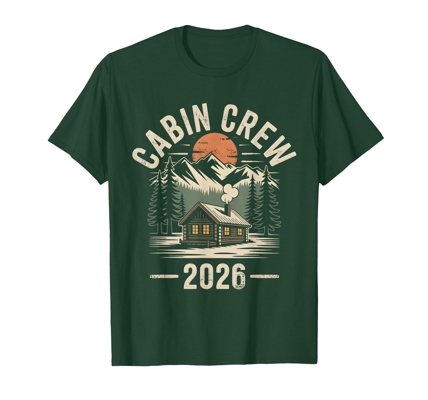 Cabin Crew 2026 Vacation Mountain Family Group Matching T-Shirt