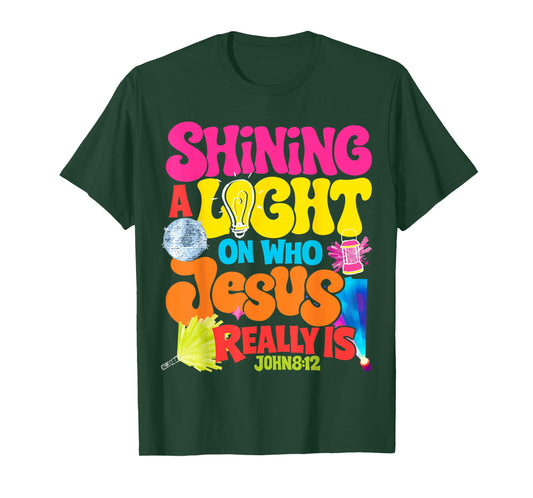 Shining A Light On Who Jesus Really is Cute VBS 2026 Kids T-Shirt