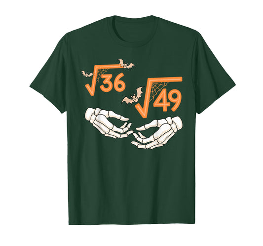 6 7 Halloween Math Square Root 67 Meme Gen Alpha Six Seven T-Shirt