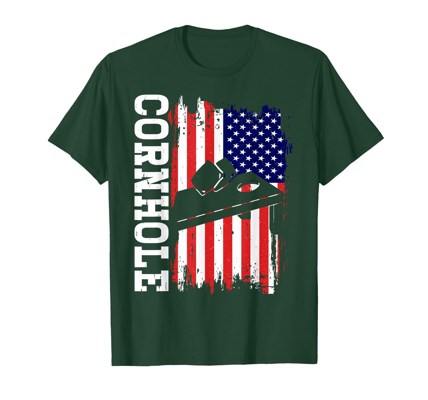 USA Cornhole American Flag Corn Hole Players Funny Cornhole T-Shirt