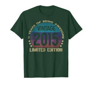 11 Year Old Gifts Vintage 2015 Limited Edition 11th Birthday T-Shirt