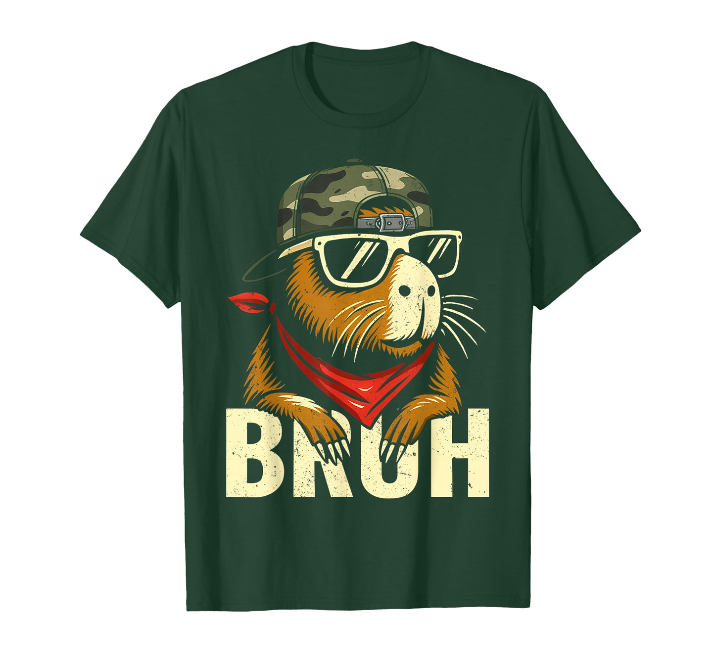 Cool Capy Bruh for Teens Boys Girls Men Women Meme Graphic T-Shirt