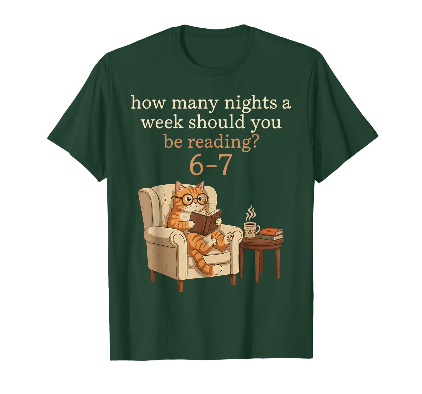 Funny Cat Reading 6-7 Meme English Teacher Book Lover Humor T-Shirt