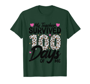 My Teacher Survived 100 Days of Me 100th Day of School Boys T-Shirt