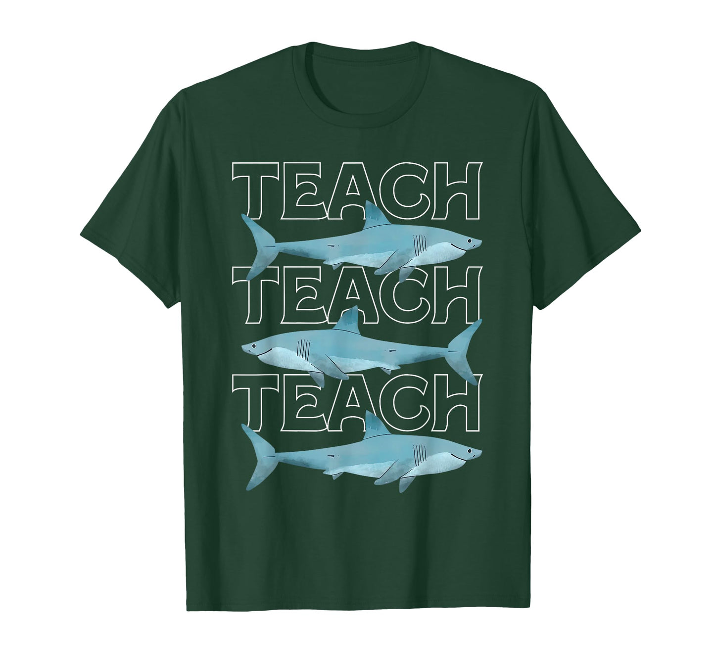Cute Shark Ocean Animal Science Biology Teacher Summer Vibes T-Shirt