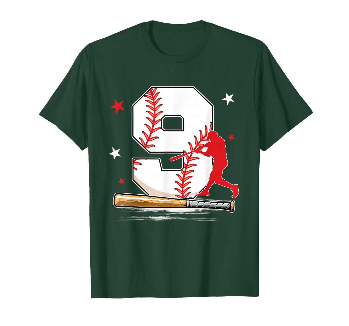 9 Years Old Baseball Birthday Boy 9th Bday Party T-Shirt